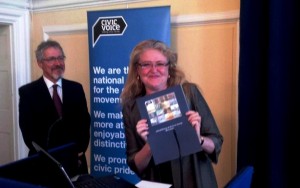 Griff and Laura Sandys with 'a Brief History of the Civic Society Movement'